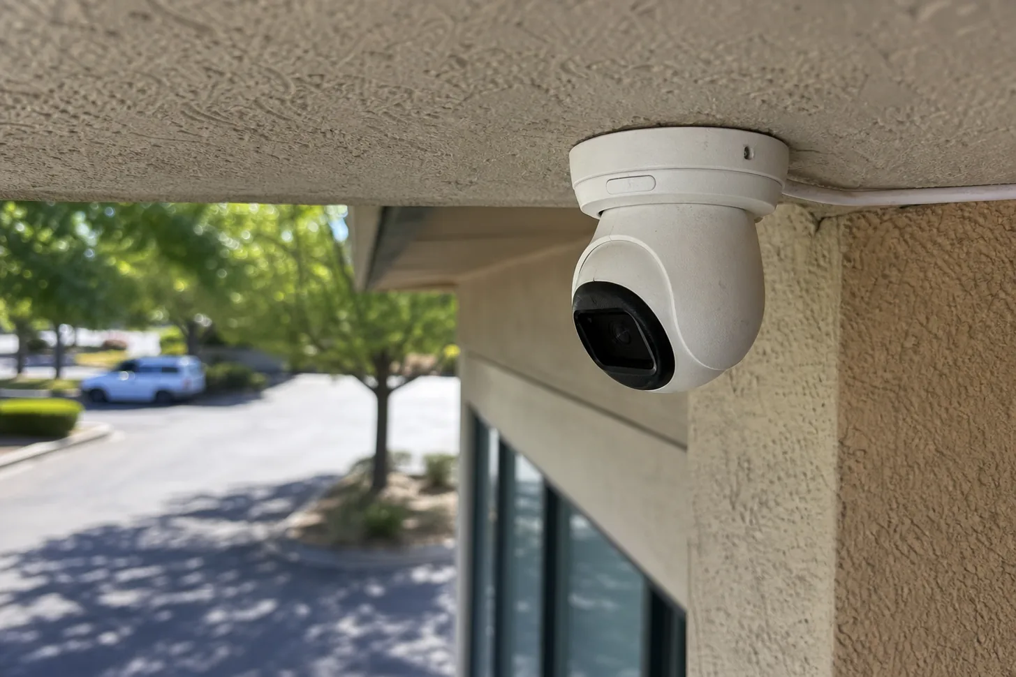 Security camera above a business entrance, TN